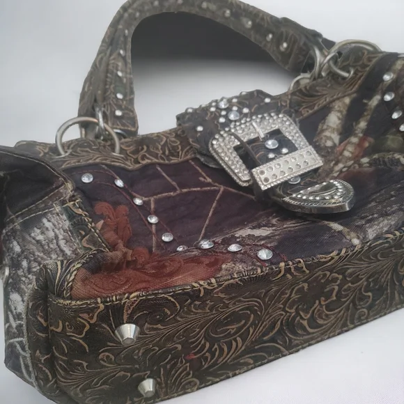 Mossy Oak forest leaves rhinestone bag - Picture 2 of 4